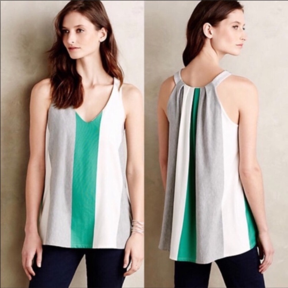 Anthropologie Puella striped swing tank